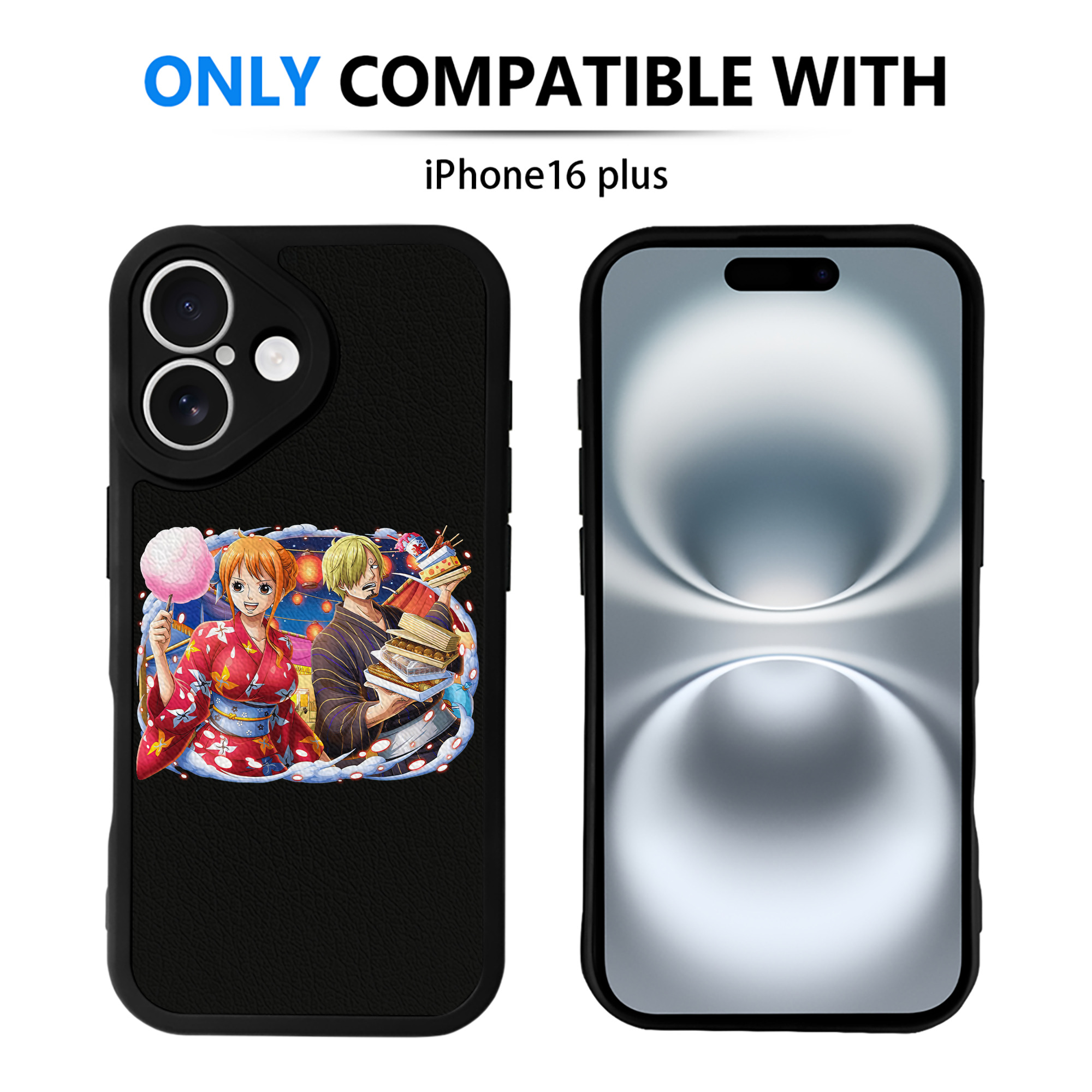 （画像用） ワンピース サンジ ONE PIECE Sanji 【iPhone 16シリーズ対応】シリコンスマホケース（レザー調） 材質：シリコン